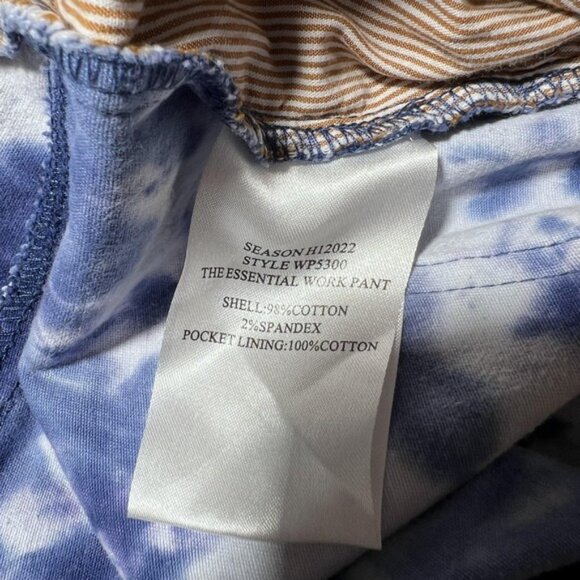 Wildfang Pants Womens Medium Blue White Tie-Dye The Essential Work Pant WP5300 - Picture 8 of 15